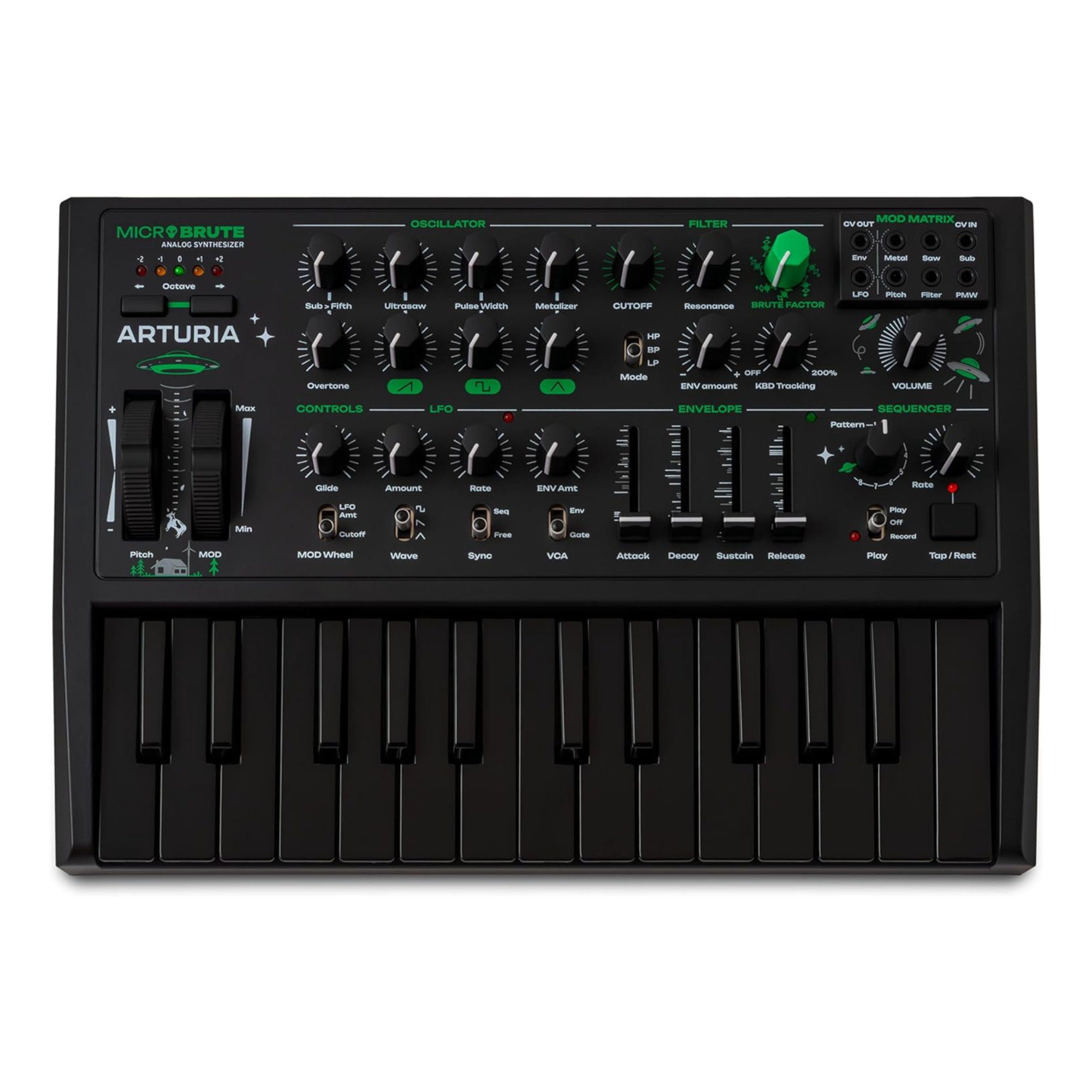 Arturia Microbrute UFO Limited Edition 25-Key Alanog Synthesizer
