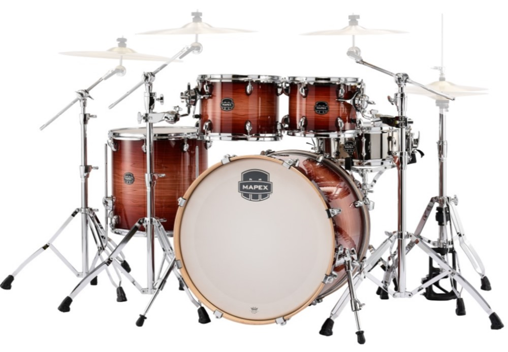 Mapex Armory Series AR529S 22/10/12/16+14S 5pc Drum Shell Pack - Redwood Burst