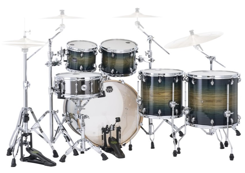 Mapex Armory Series AR628SFU 22/10/12/14/16+14S 6pc Drum Shell Pack - Rainforest Burst