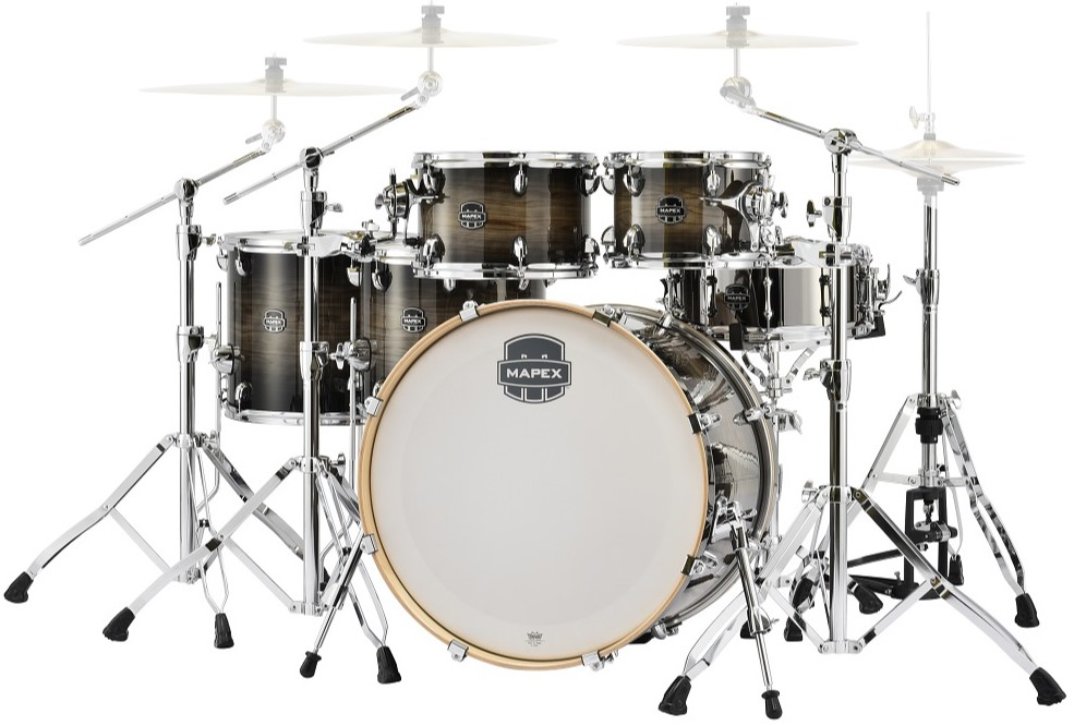 Mapex Armory Series AR628SFU 22/10/12/14/16+14S 6pc Drum Shell Pack - Black Dawn