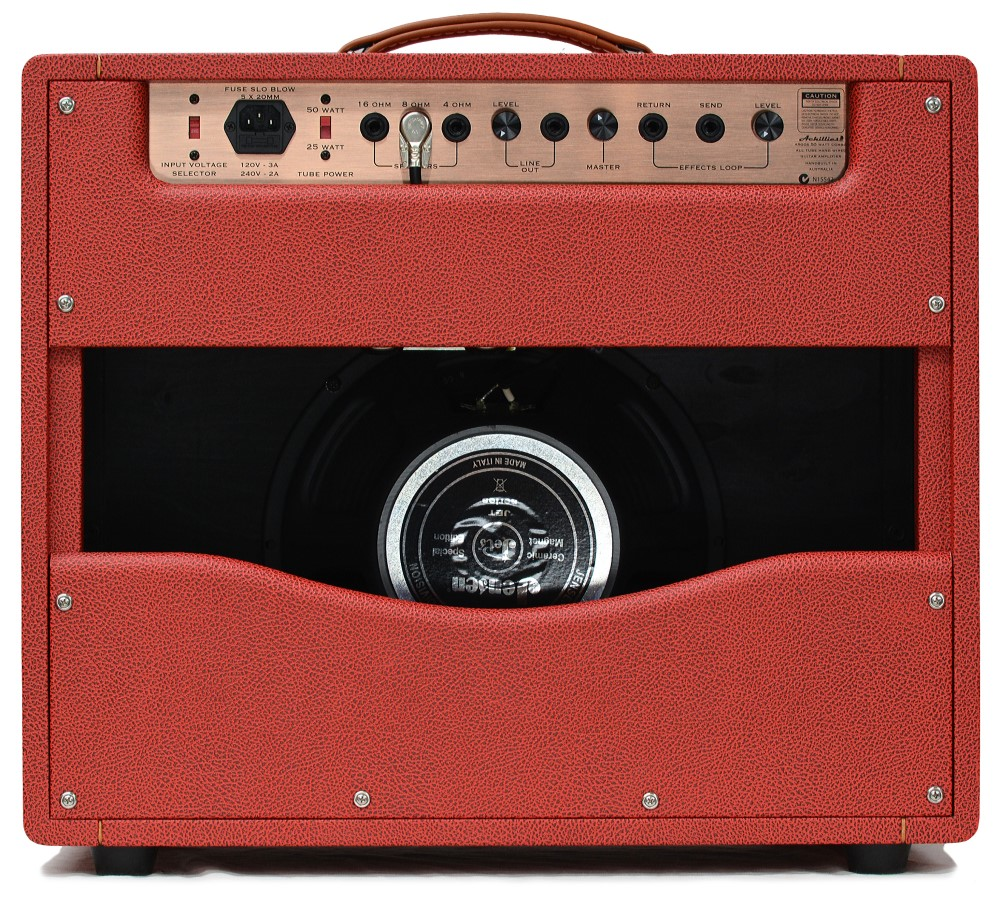 Achillies Argos 1x12 40W Tube Guitar Combo Amplifier with Jensen Speaker - Garnet Bronco Tolex