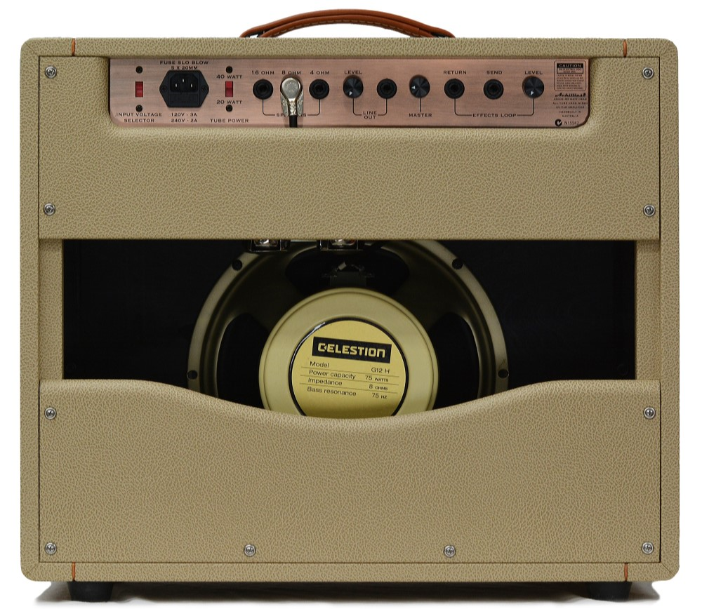 Achillies Argos 1x12 40W Tube Guitar Combo Amplifier with Celestion Creamback - Tan Bronco Tolex