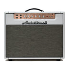 Achillies Argos 2x10 40W tube guitar combo amplifier with creambacks, hot white bronco tolex, and vintage design.