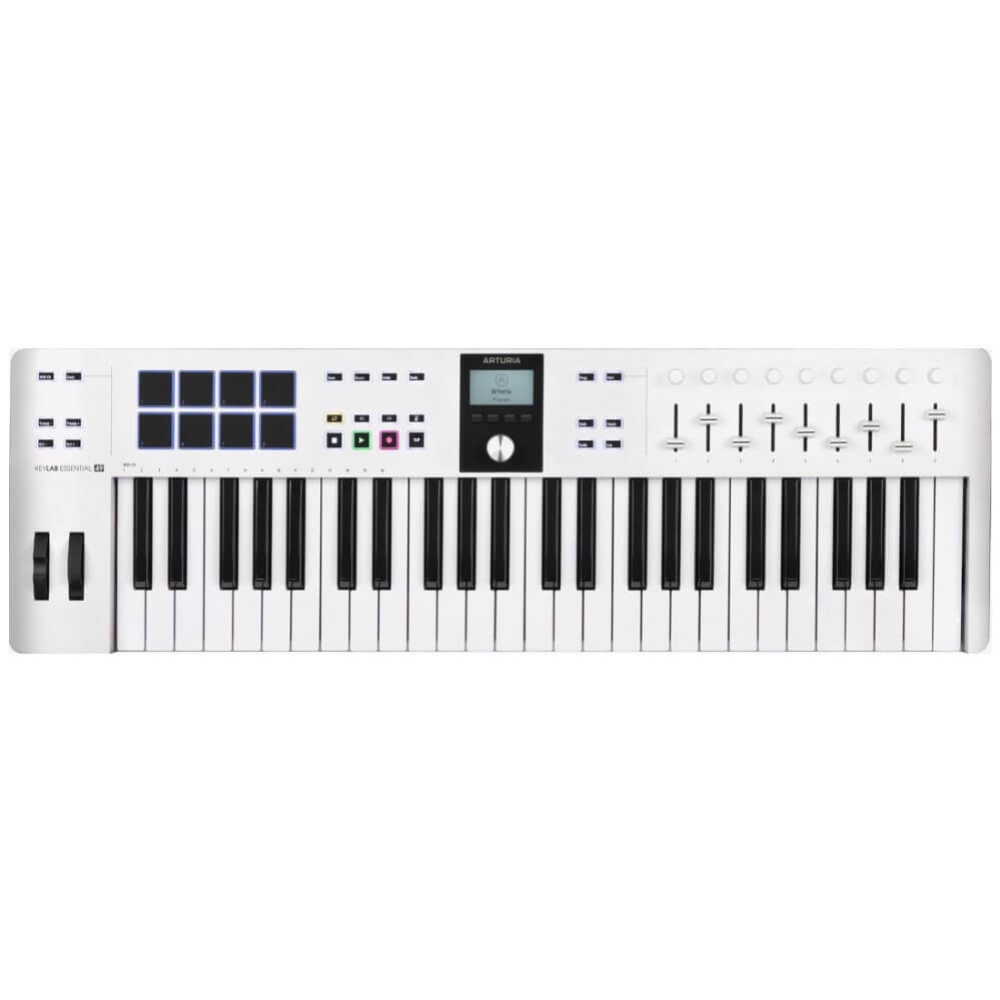 Arturia KeyLab Essential Mk3 49-Key Universal MIDI Controller - White