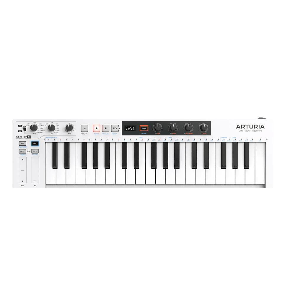 Arturia Keystep 37 Polyphonic Step Sequencer & Keyboard Controller - White