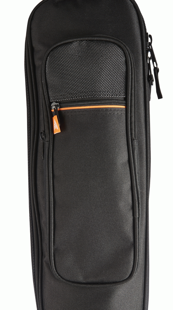 Armour ARM1550B electric bass guitar gig bag with 12mm padding, black nylon exterior, padded shoulder straps, and side handles.
