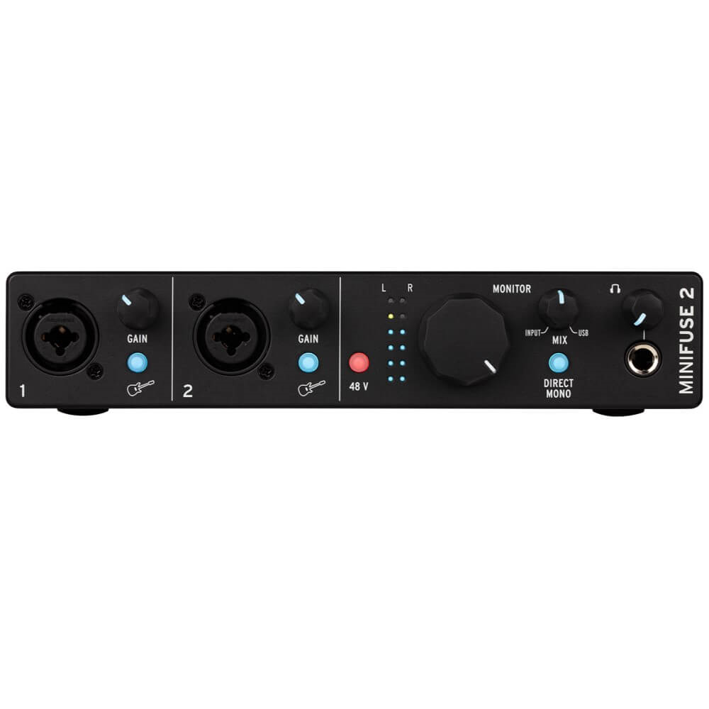 Arturia MiniFuse 2 Complete Recording Pack with Interface, Microphone, Headphones, and Cable - Black