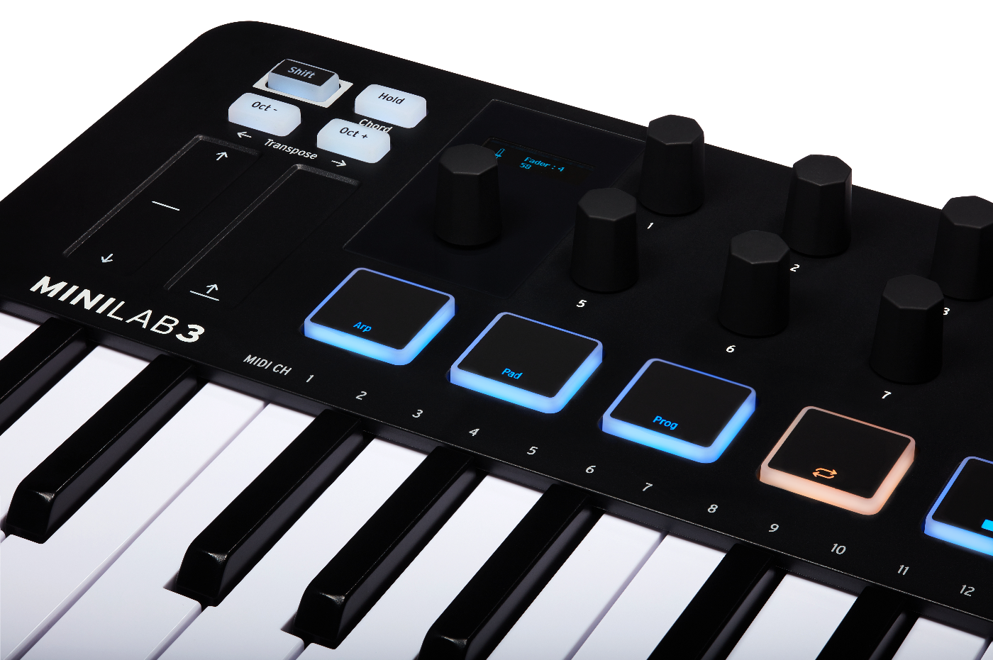 Arturia Minilab Mk3 Compact Midi Keyboard and Pad Controller - Black