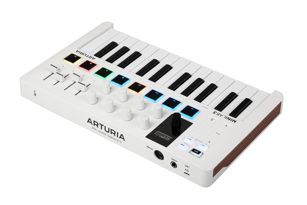 Arturia Minilab Mk3 Compact Midi Keyboard and Pad Controller - White