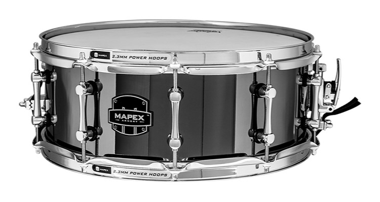 Mapex Armory Series ARST4551CEB Tomahawk 14 x 5.5 Steel Snare Drum - Chrome Black