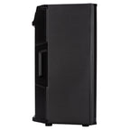 RCF ART 910-A 2100W 10-inch powered PA speaker showing the black speaker cabinet with control panel and grille.