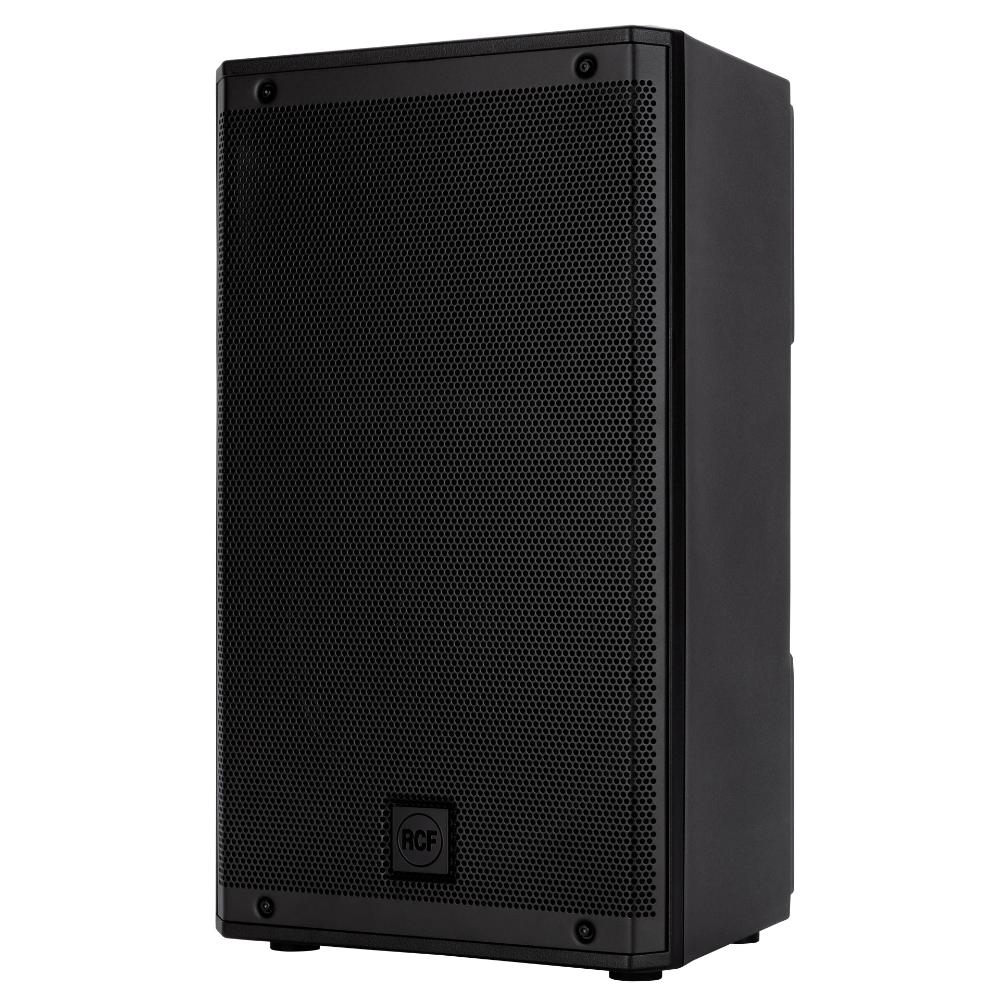 RCF ART 910-AX 2100W powered PA speaker with DSP controls and Bluetooth connectivity, shown with front grille and control panel.