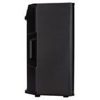 RCF ART 910-A 2100W 10-inch powered PA speaker with control panel and speaker grille in a professional audio setup.