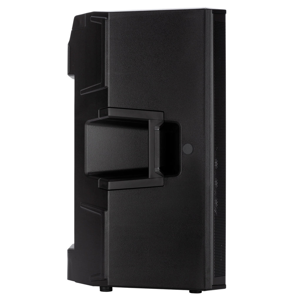 RCF ART 912-A 2100W powered PA speaker with sleek black enclosure and control panel, designed for professional sound reinforcement.