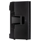 RCF ART 912-A 2100W powered PA speaker with sleek black enclosure and control panel, designed for professional sound reinforcement.