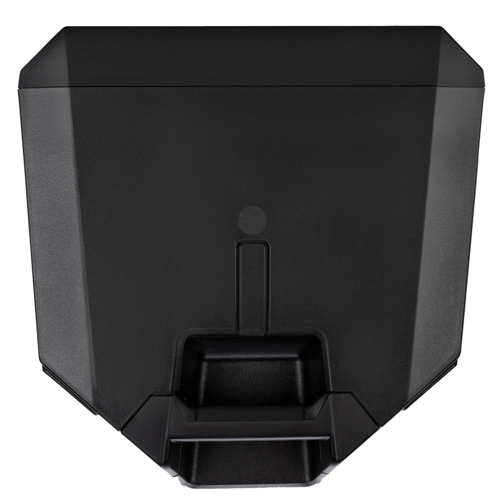RCF ART 912-A 2100W powered PA speaker showing a sleek black speaker with control panel and handle for portable sound reinforcement.