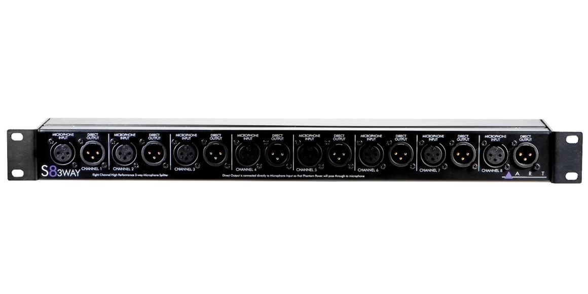 ART S8-3WAY Eight Channel High Performance 3-way Microphone Splitter