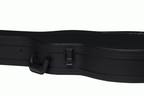 Gibson ES-335 modern electric guitar in a hardshell case, showing the sturdy black guitar bag with handle and zipper closure.