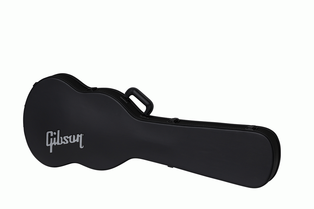 Gibson SG Bass modern guitar hardshell case with black exterior and padded interior for secure instrument protection