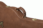 Gibson SG Bass original hardshell guitar case with black exterior and sturdy handle, designed to protect bass guitar during transport.