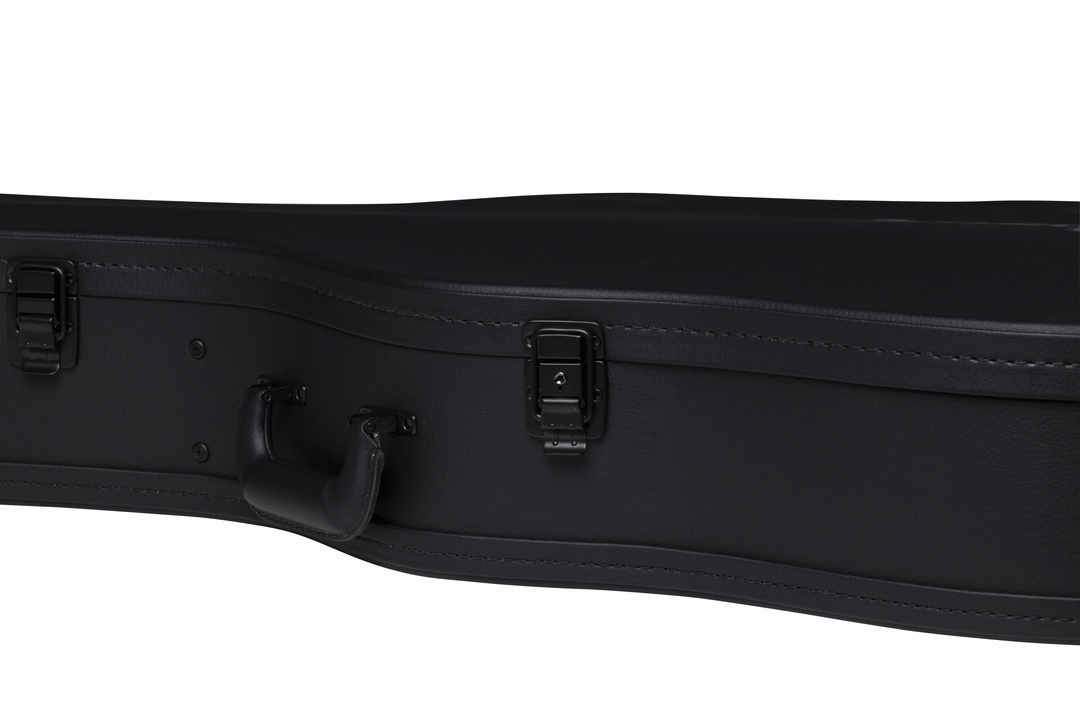 Gibson dreadnought modern acoustic guitar in a hardshell case with padded interior and sturdy exterior for protection.