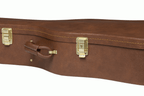 Gibson dreadnought acoustic guitar hardshell case with padded interior and sturdy exterior for secure travel and storage.
