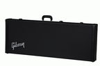 Gibson Explorer modern electric guitar hardshell case with padded interior and sturdy black exterior for secure protection.