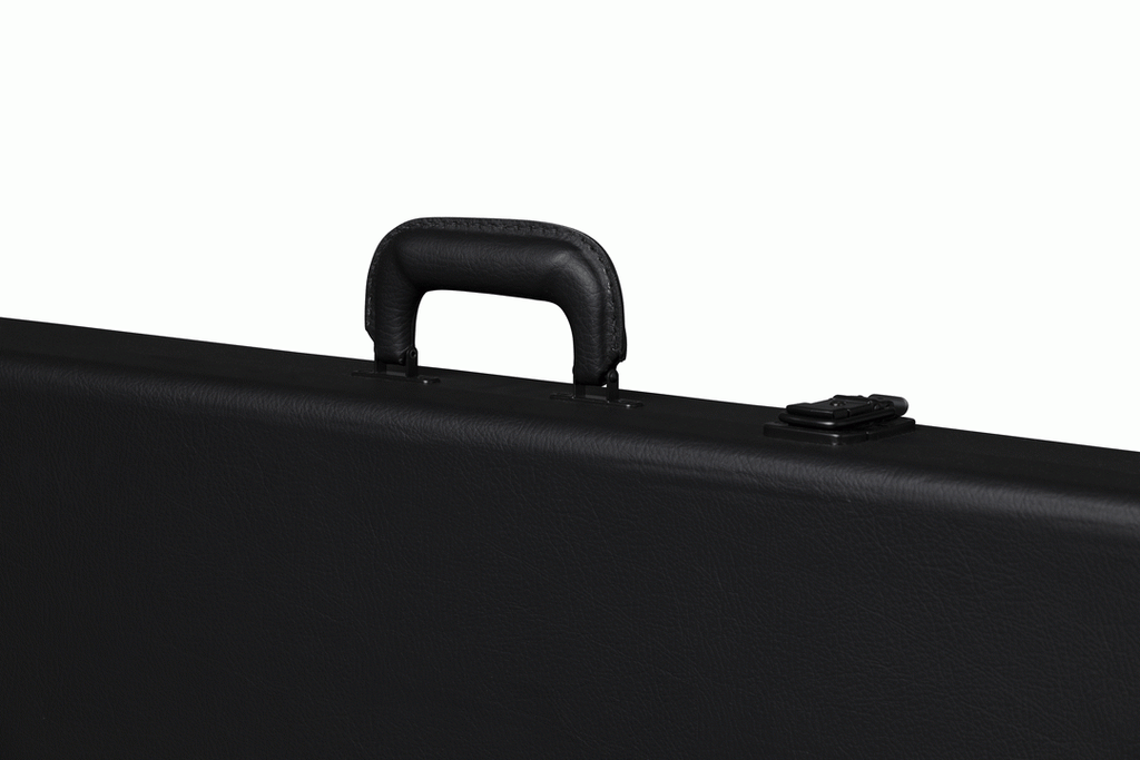 Gibson Explorer modern electric guitar hardshell case, black with padded interior, sturdy handle, and secure latches for guitar protection