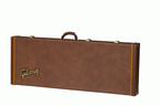 Gibson Explorer Original electric guitar hardshell case open showing interior foam padding and secure storage for guitar protection