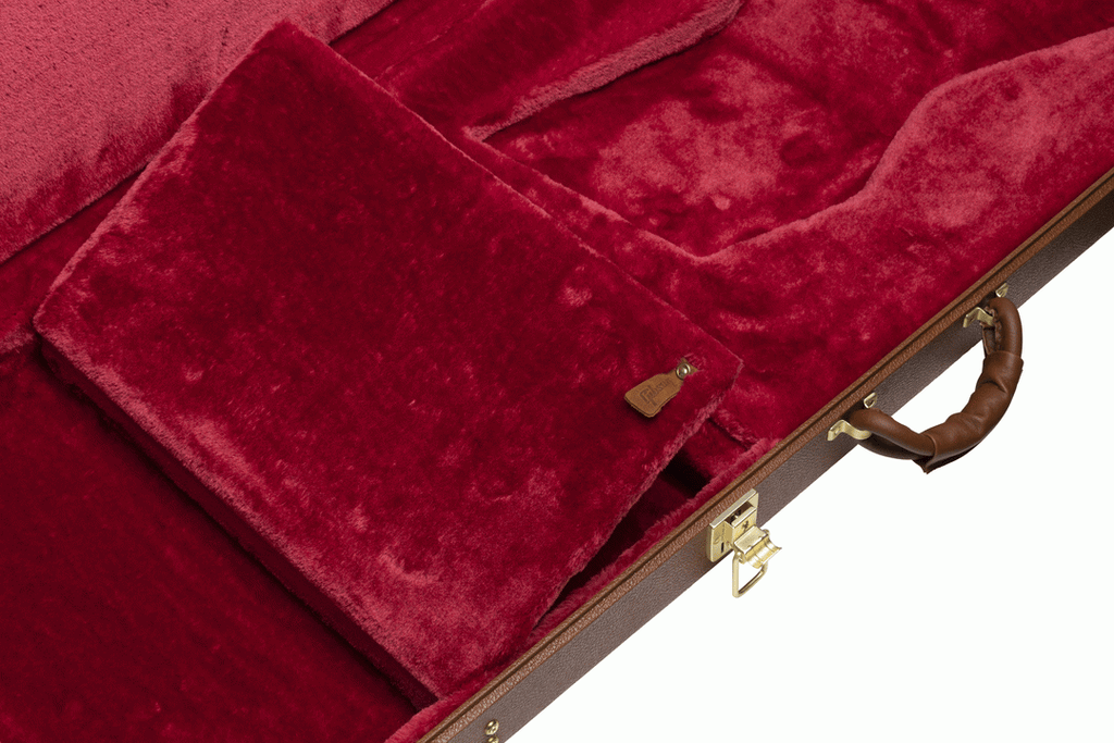 Gibson Explorer Original electric guitar hardshell case with padded interior and durable exterior, designed for secure guitar storage.