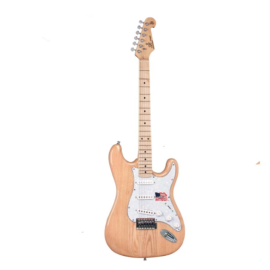 SX Essex ASH2M Ash Series ST Style Electric Guitar in Natural Gloss