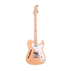SX ASH3TNA Ash Series TL Style Hollow Body Electric Guitar in Natural Gloss