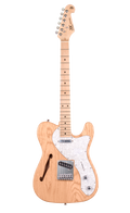 SX ASH3TNA Ash Series TL Style Hollow Body Electric Guitar in Natural Gloss