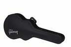 Gibson J185 modern acoustic guitar hardshell case showing a black, padded exterior with Gibson branding and secure latches.