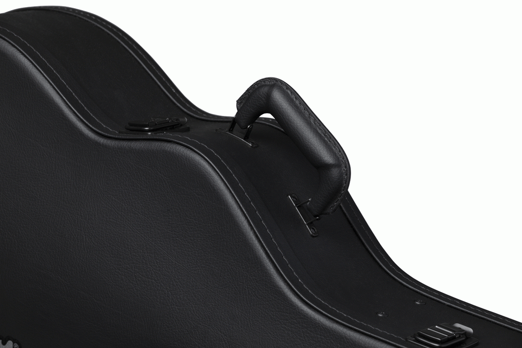 Gibson J185 Modern acoustic guitar hardshell case with padded interior and sturdy exterior for protection and travel.