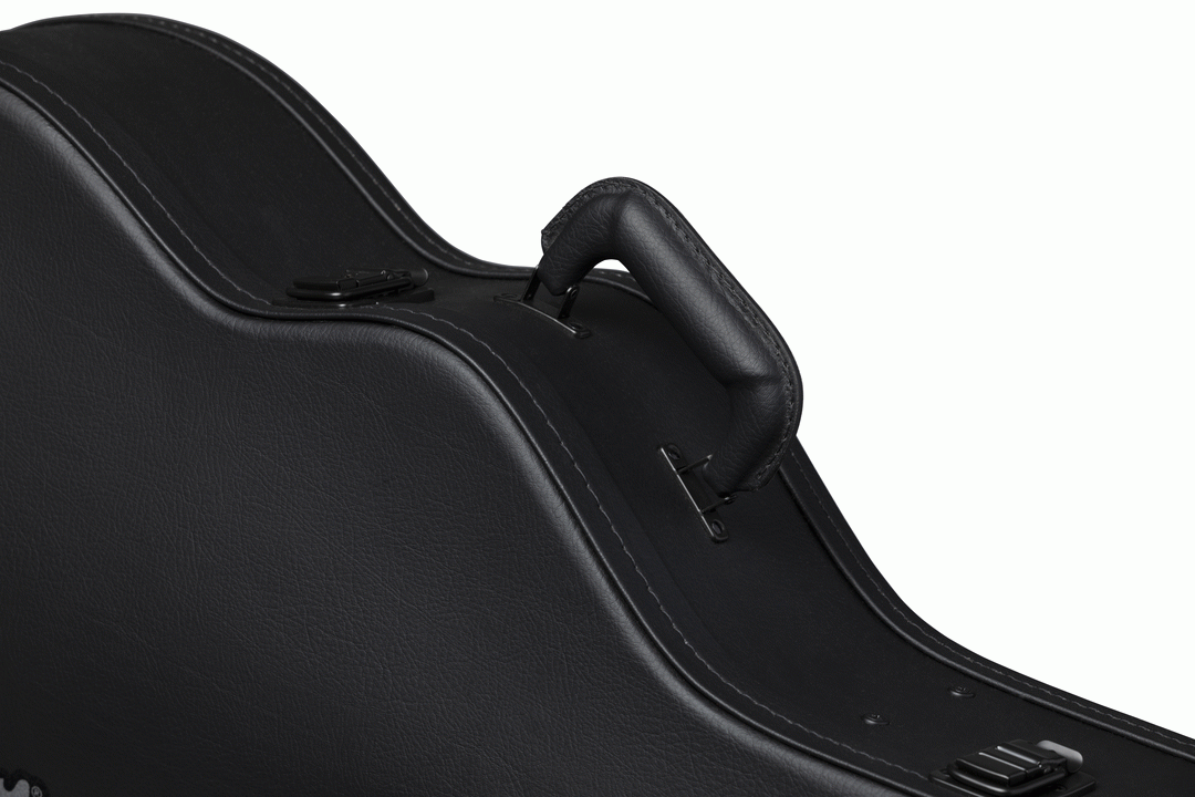 Gibson J185 Modern acoustic guitar hardshell case with padded interior and sturdy exterior for protection and travel.