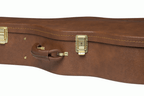 Gibson J185 original acoustic guitar hardshell case, durable black guitar bag with handle and padded interior for protection.