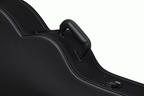 Gibson SJ200 modern acoustic guitar hardshell case with secure latches and padded interior for protection.