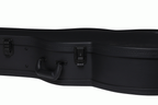 Gibson SJ200 modern acoustic guitar in a hardshell case, showing the sturdy exterior and interior padding for protection.