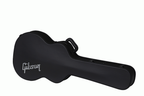 Gibson smallbody acoustic guitar in a modern hardshell case showing the protective exterior and handle for easy transport.