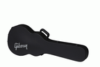 Gibson Les Paul Modern electric guitar in a hardshell case, showcasing the sturdy black guitar bag with zipper and handle.