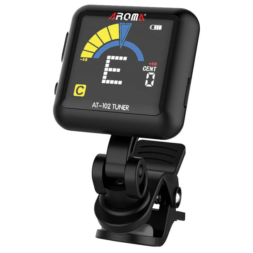 Aroma AT102BK Rechargable Clip-On Chromatic Tuner - Black