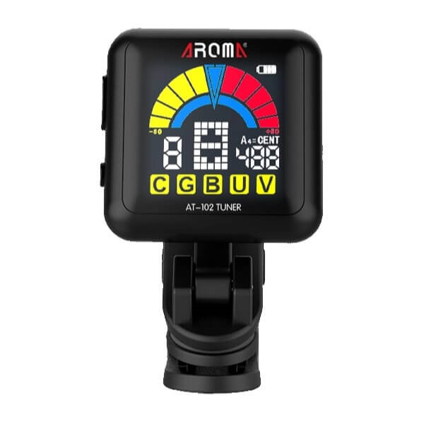 Aroma AT102BK Rechargable Clip-On Chromatic Tuner - Black
