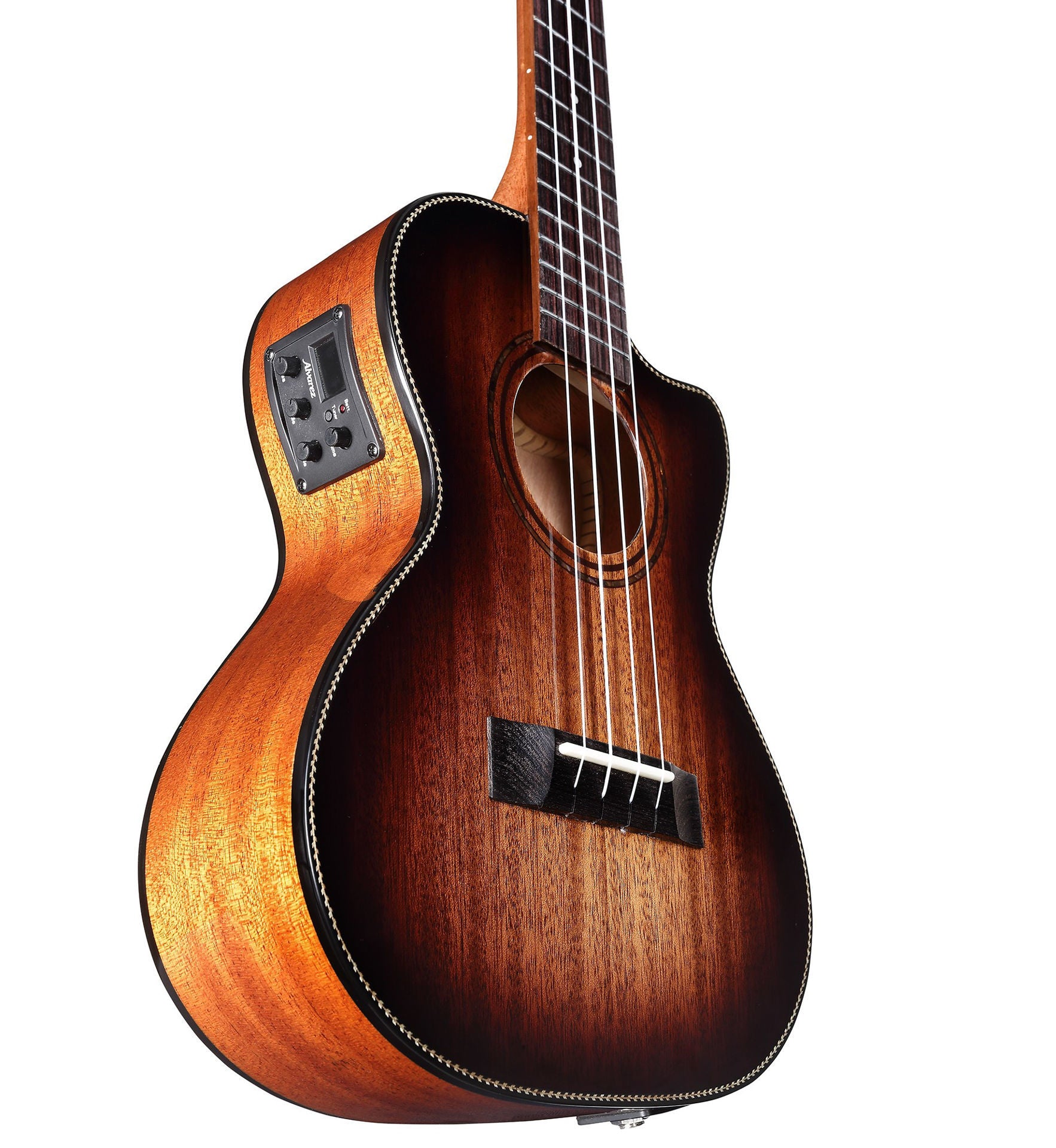 Alvarez AU66TCE Tenor Ukulele in Shadow Burst