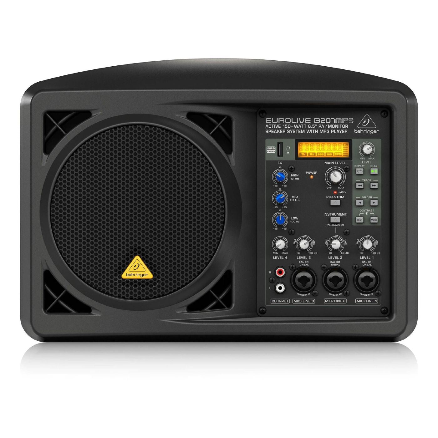 Behringer Eurolive B207DMP3 6.5in Compact Powered PA Speaker with Inbuilt MP3 Player
