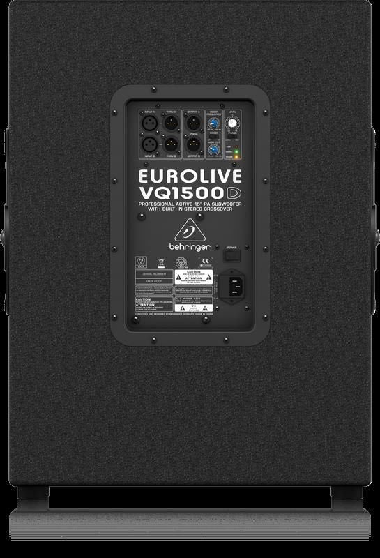 Behringer Eurolive VQ1500D 15 inch Powered PA Subwoofer (500 Watt)