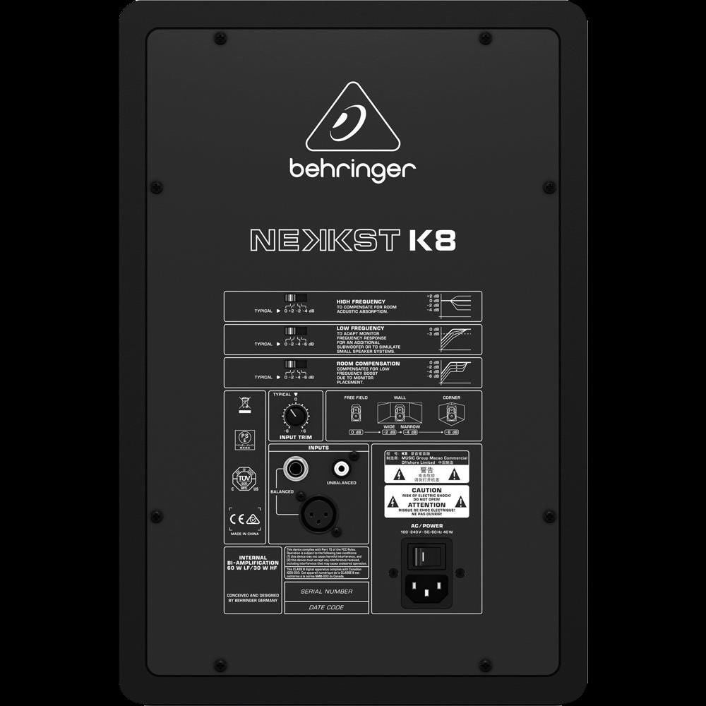 Behringer NEKKST K8 8 inch Studio Monitor Speaker - Single