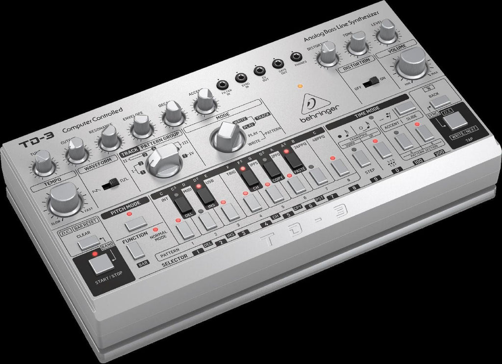 Behringer TD3-SR Analog Bass Line Synthesizer in Silver