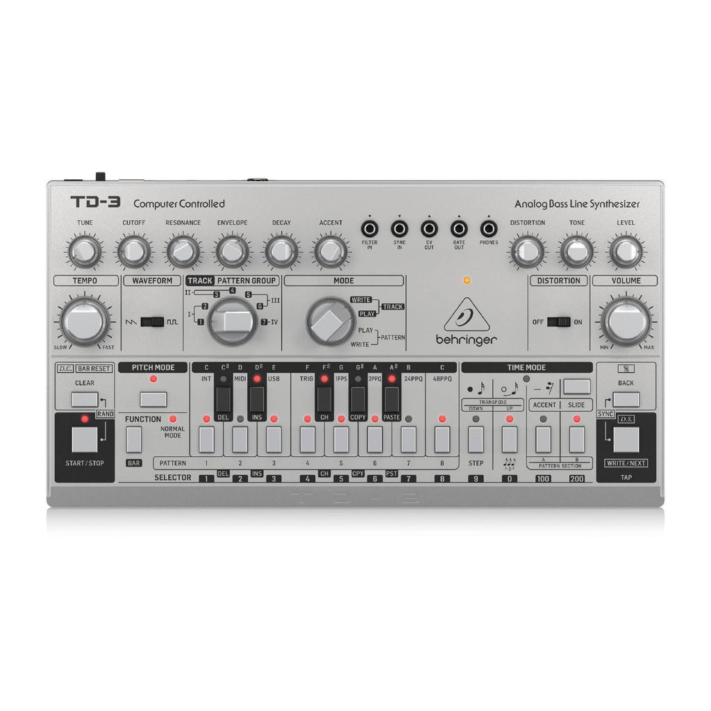 Behringer TD3-SR Analog Bass Line Synthesizer in Silver