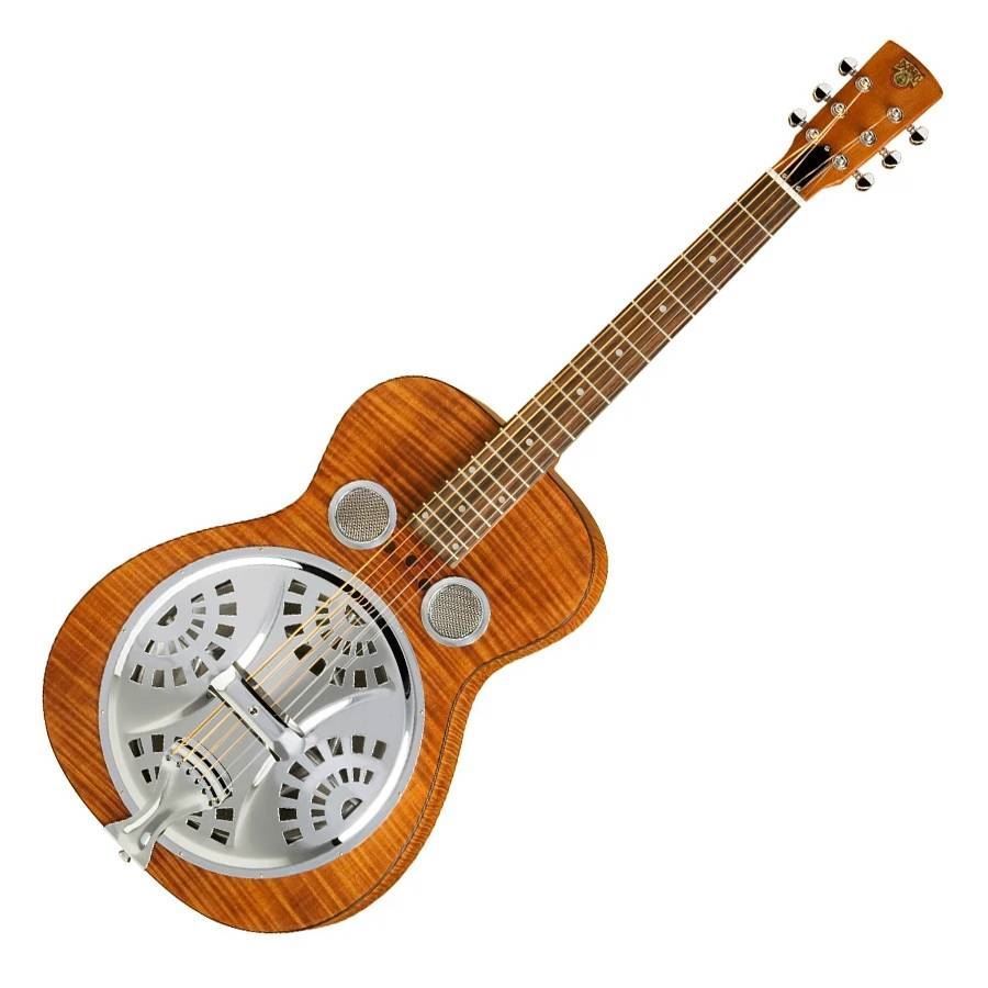 Epiphone Dobro Hound Dog Deluxe Round Neck Resonator Guitar Vintage Brown